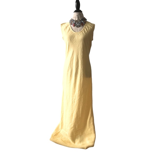 Whitney Linen Dresses & Skirts - 🇨🇦 Lemon Yellow Linen Maxi Dress